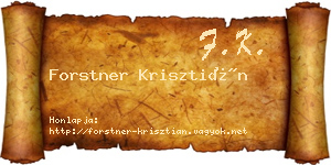 Forstner Krisztián névjegykártya