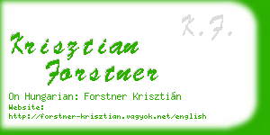 krisztian forstner business card
